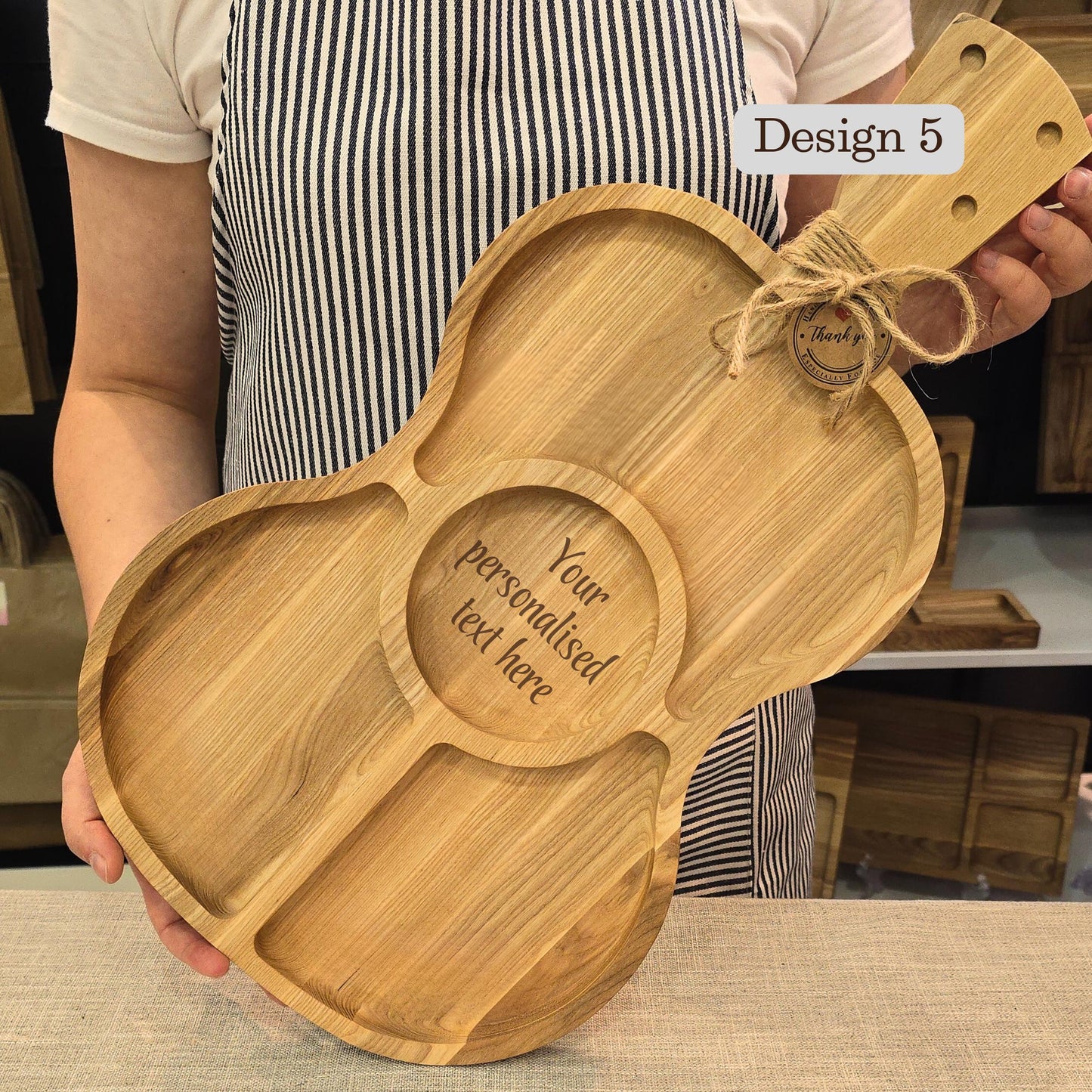 Personalised Guitar Wooden Serving Board