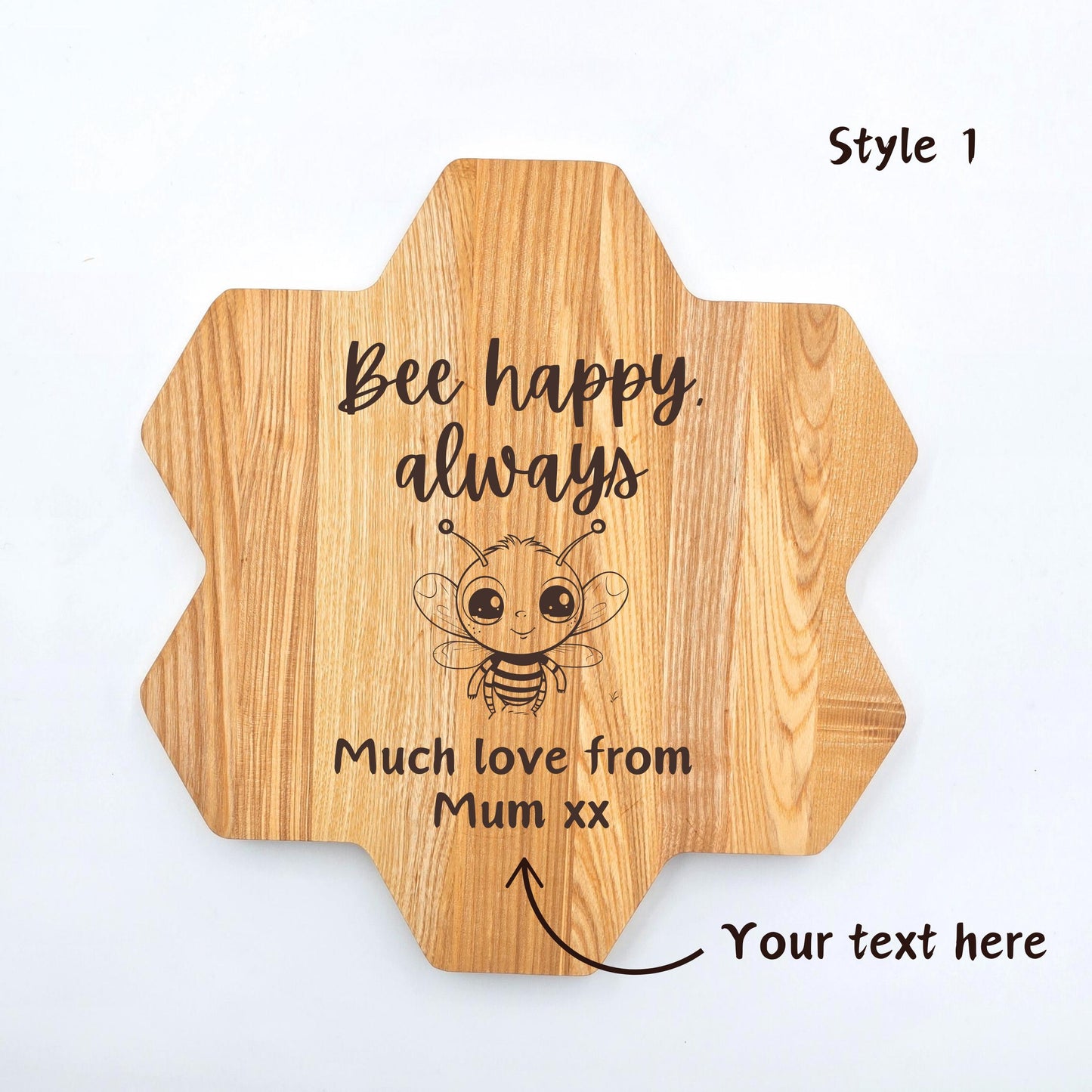 Personalised Honeycomb Wooden Serving Platter
