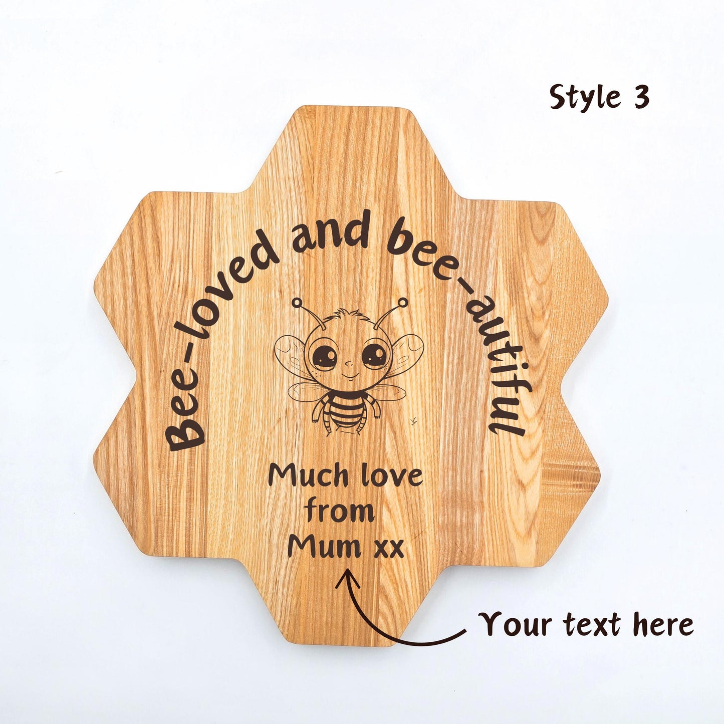 Personalised Honeycomb Wooden Serving Platter