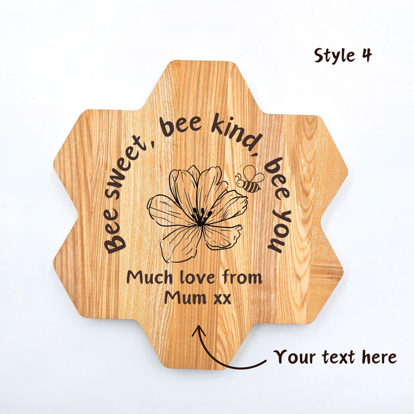 Personalised Honeycomb Wooden Serving Platter