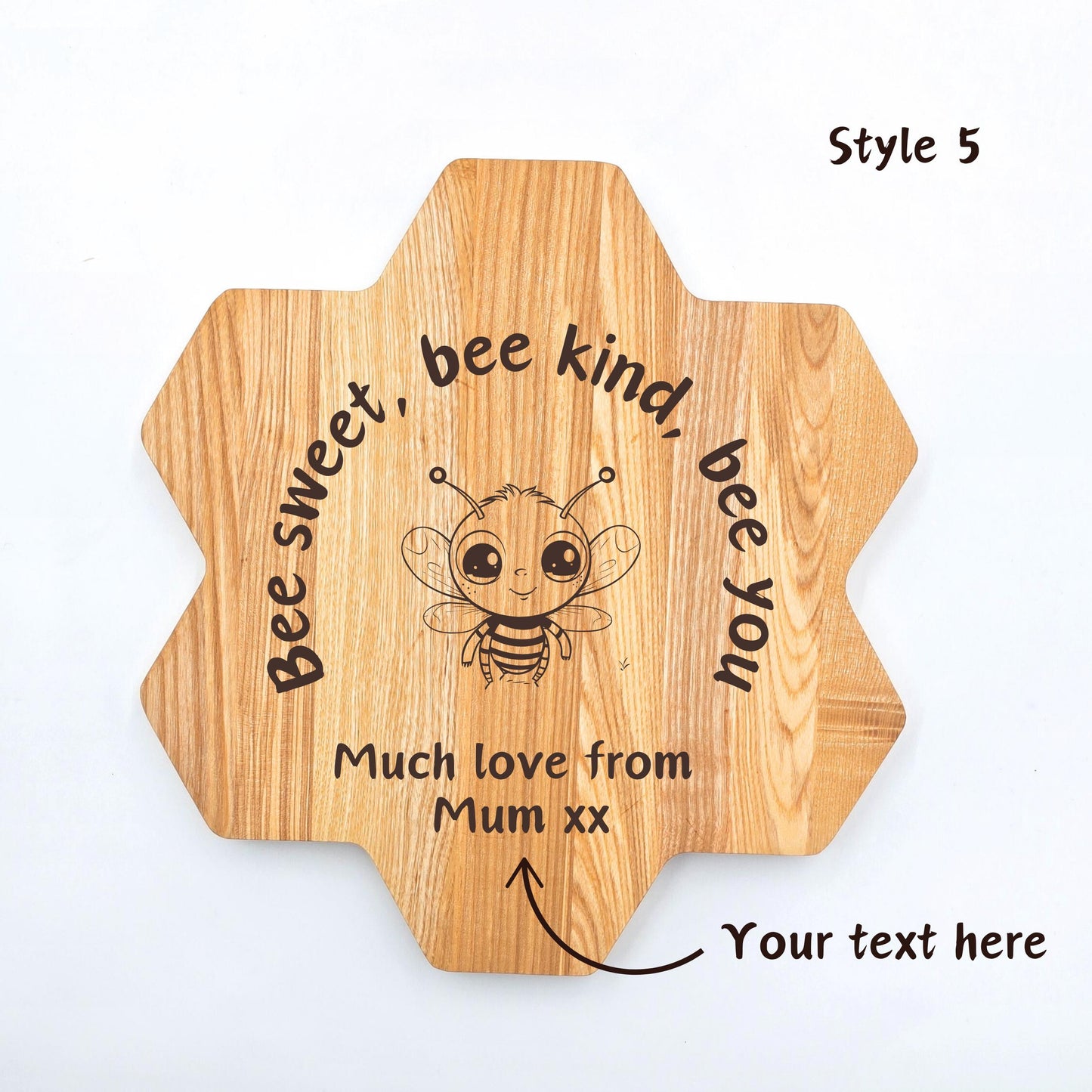 Personalised Honeycomb Wooden Serving Platter