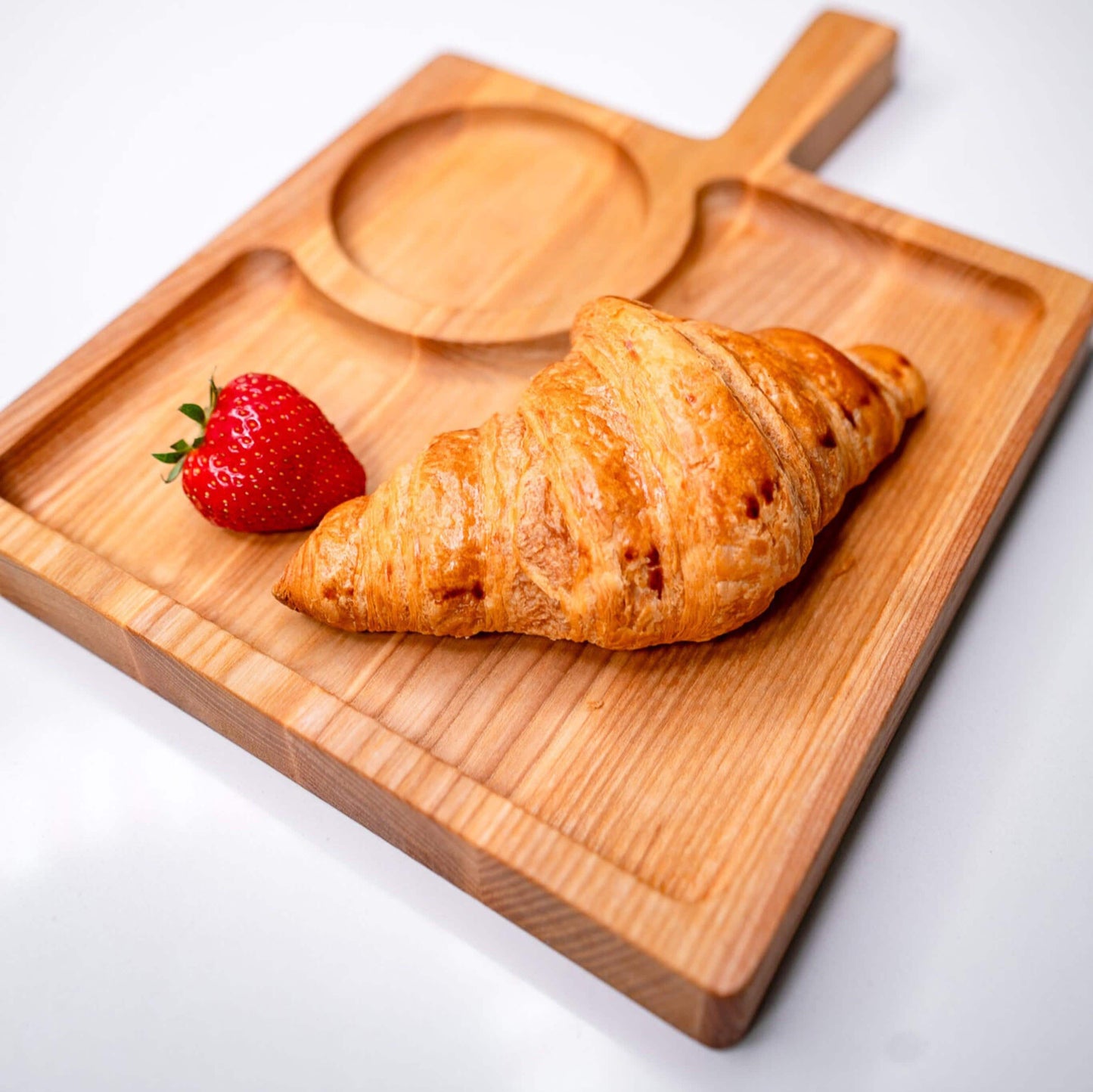 Personalised Wooden Tea and Biscuits Tray with Handle