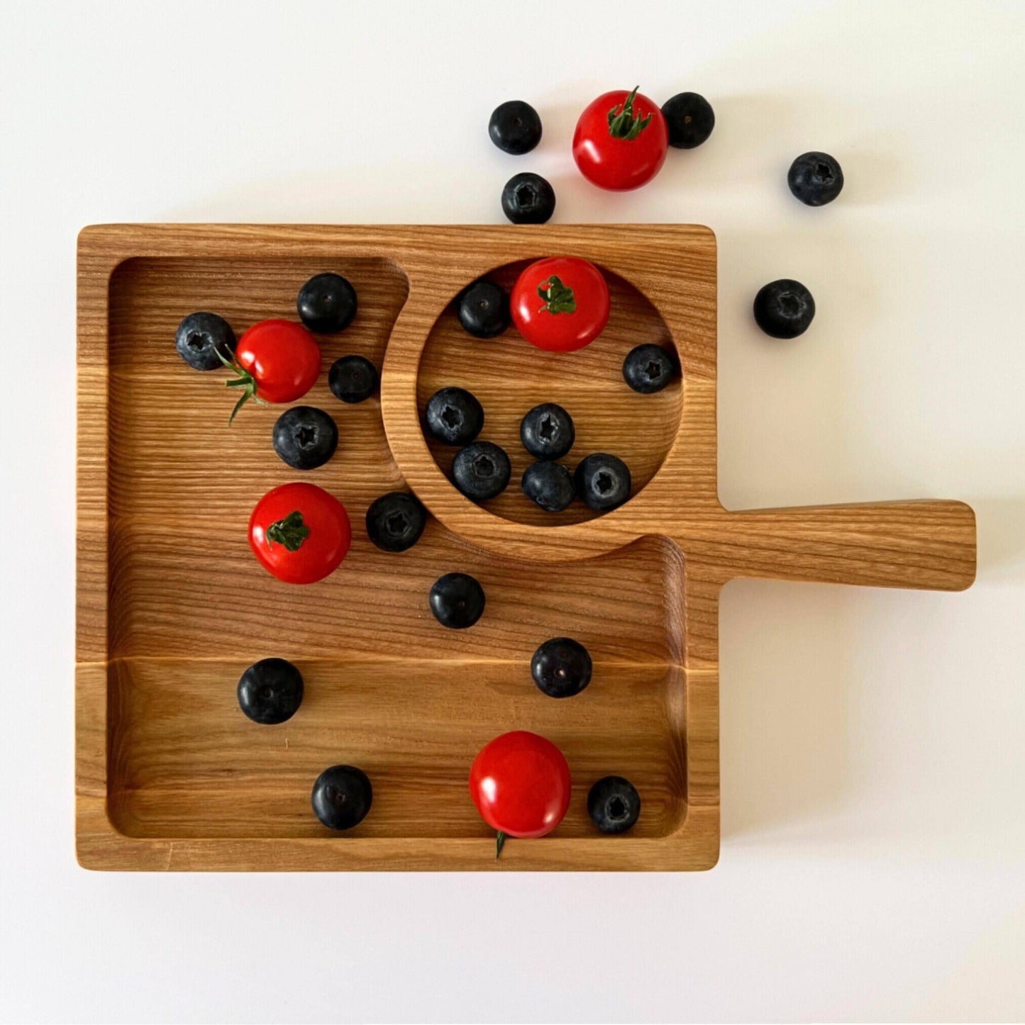 Personalised Wooden Tea and Biscuits Tray with Handle