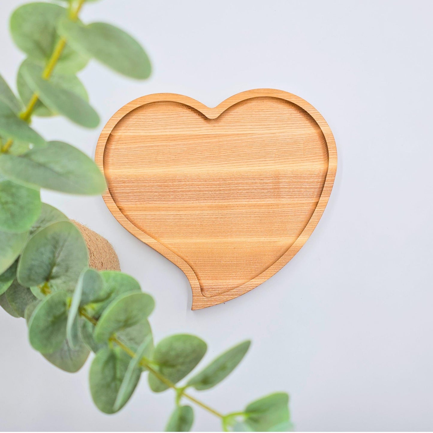 Personalised Heart-Shaped Wooden Serving Tray