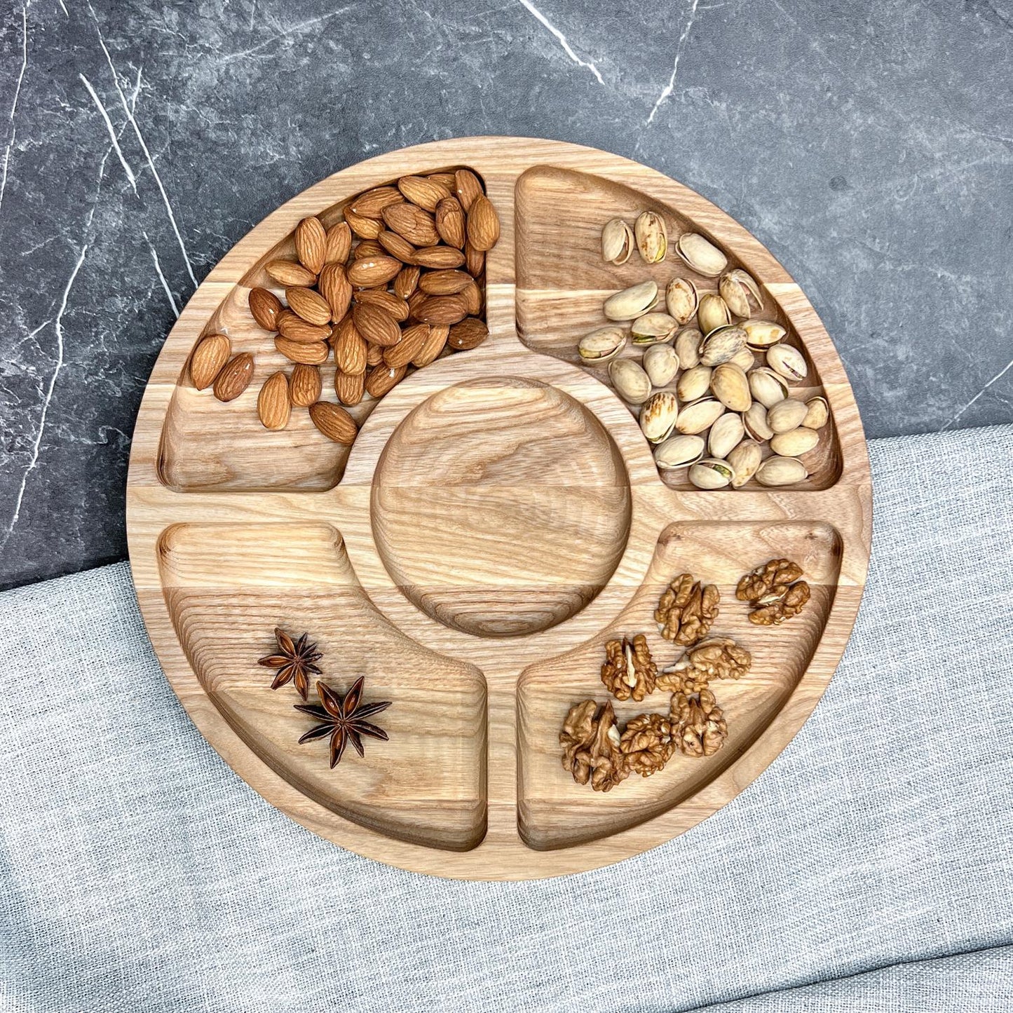 Personalised Handmade Divided Wooden Serving Platter