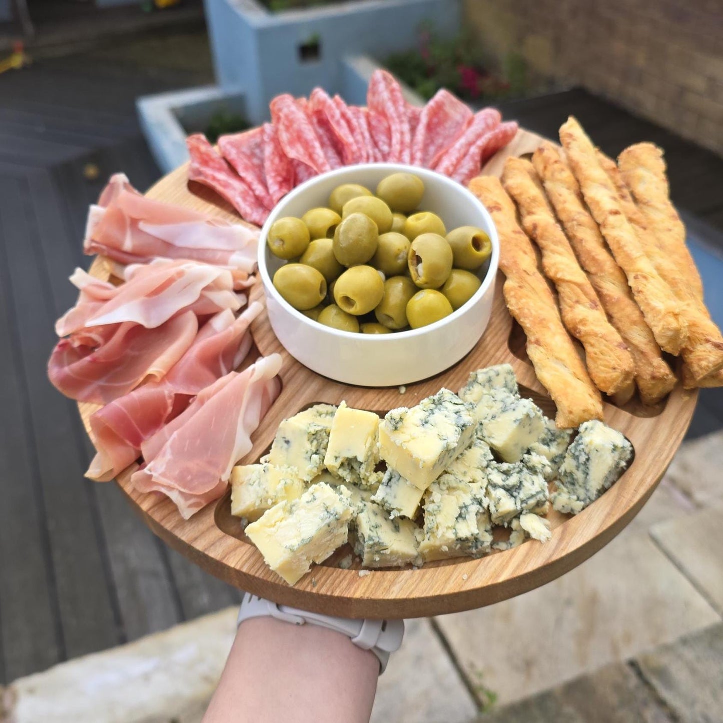 Personalised Handmade Divided Wooden Serving Platter