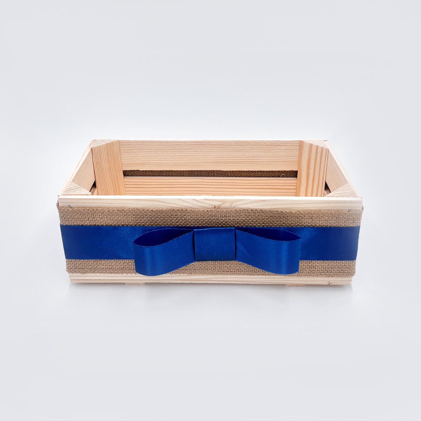 Empty Make Your Own Wooden Crate Hamper Gift Box Basket DIY Kit - Wedding, Housewarming, Anniversary, Mothers Day, Gift Set, 30x15x11cm