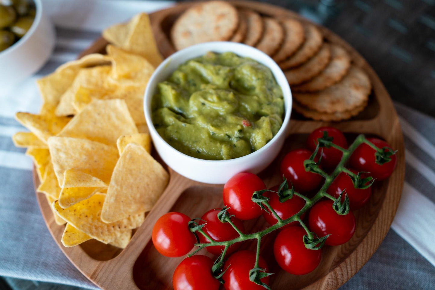 Personalised Round Wooden Serving Platter