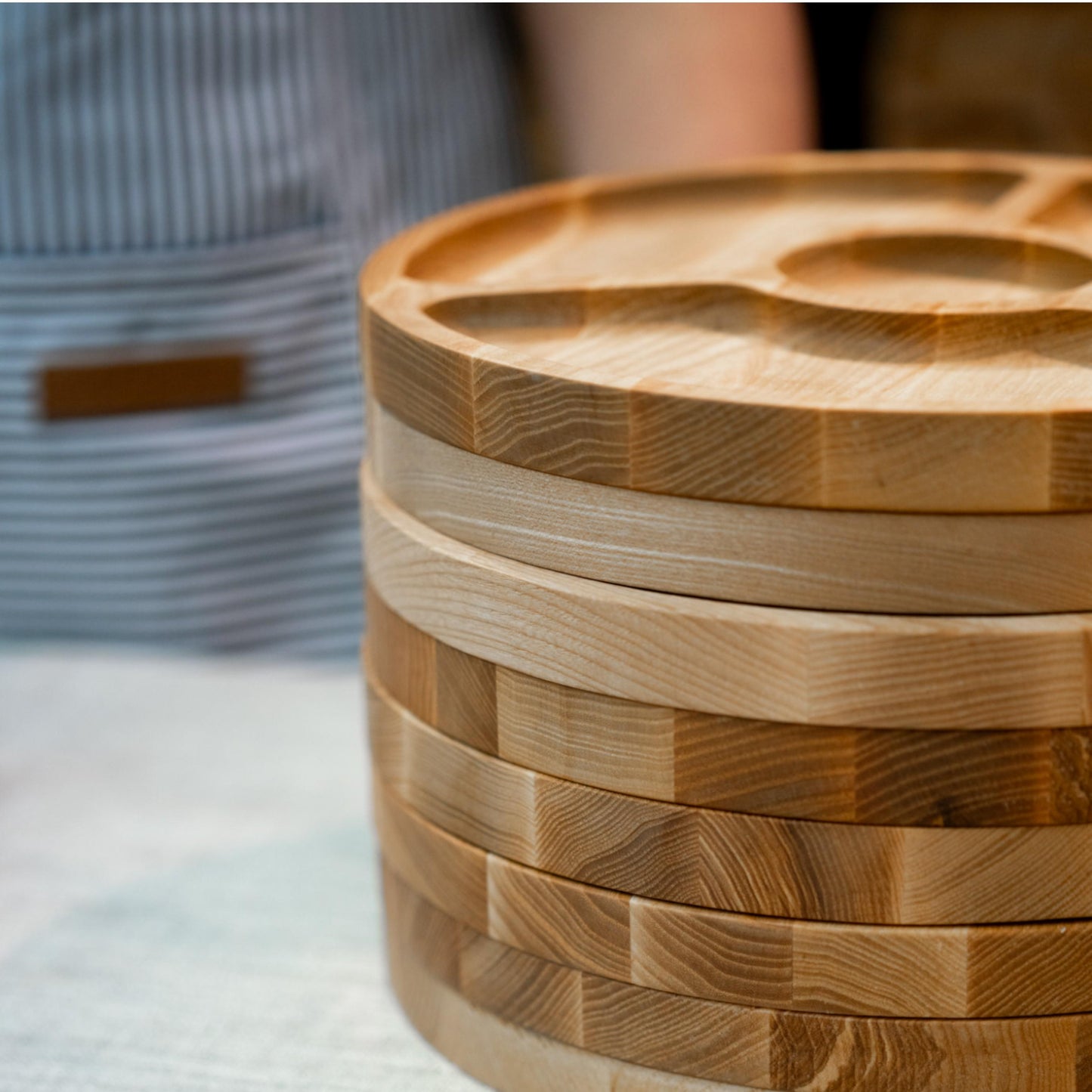 Personalised Round Wooden Serving Platter