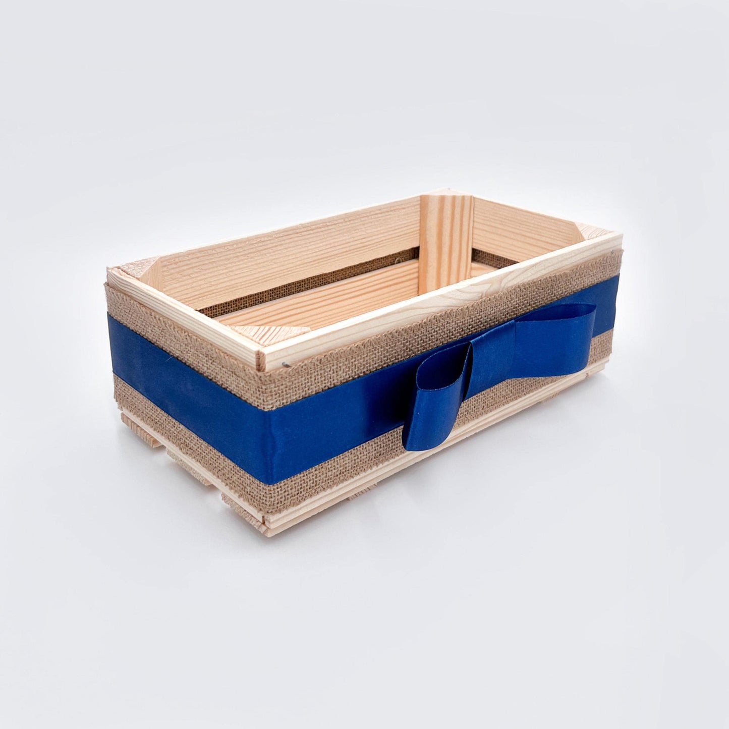 Empty Make Your Own Wooden Crate Hamper Gift Box Basket DIY Kit - Wedding, Housewarming, Anniversary, Mothers Day, Gift Set, 30x15x11cm