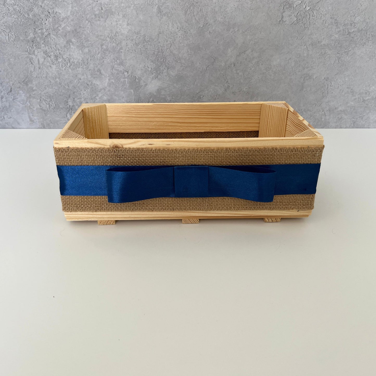 Empty Make Your Own Wooden Crate Hamper Gift Box Basket DIY Kit - Wedding, Housewarming, Anniversary, Mothers Day, Gift Set, 30x15x11cm