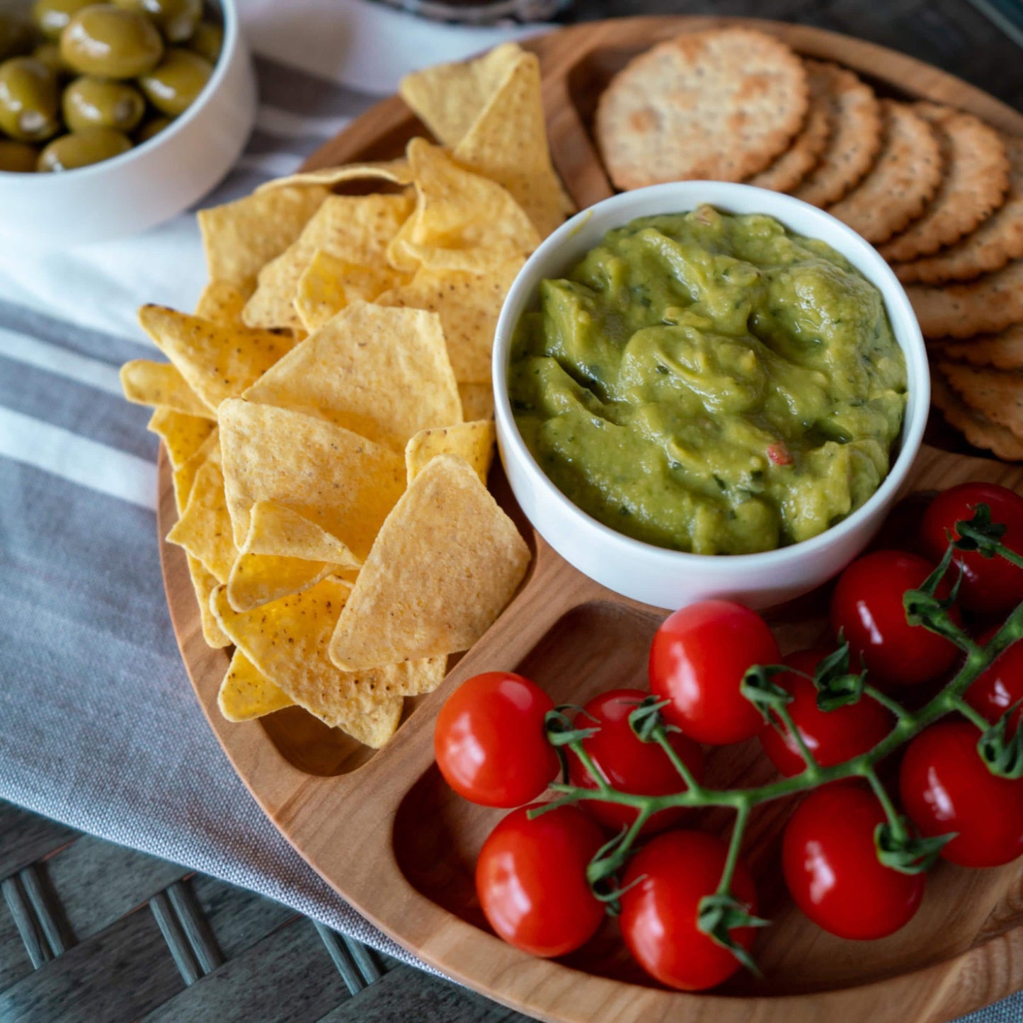 Personalised Round Wooden Serving Platter