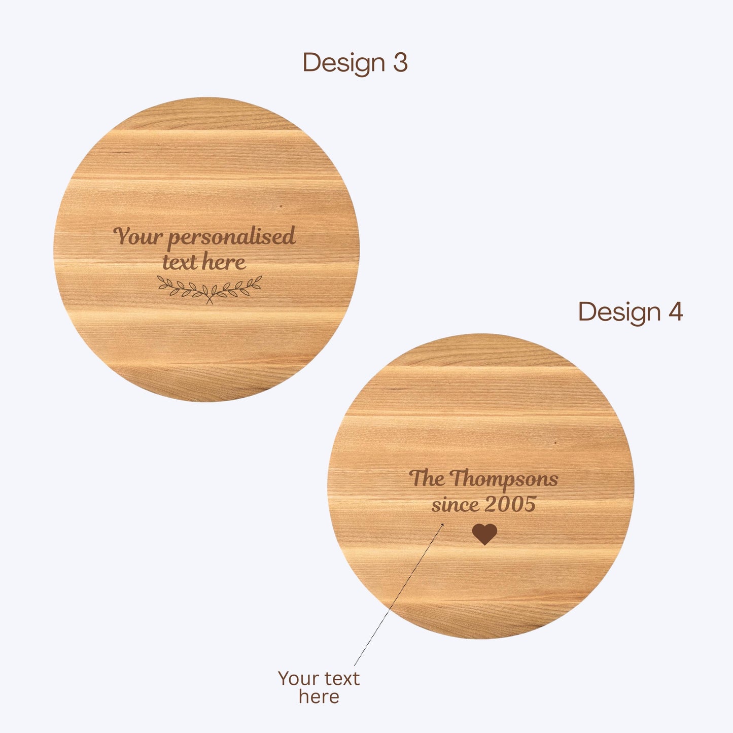 Personalised Round Wooden Serving Platter