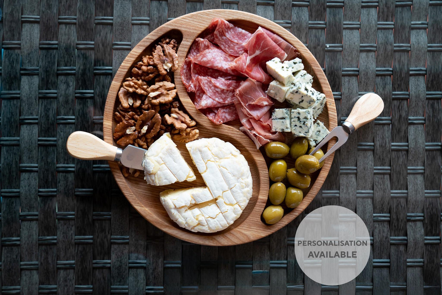Personalised Yin Yang Cheese Board