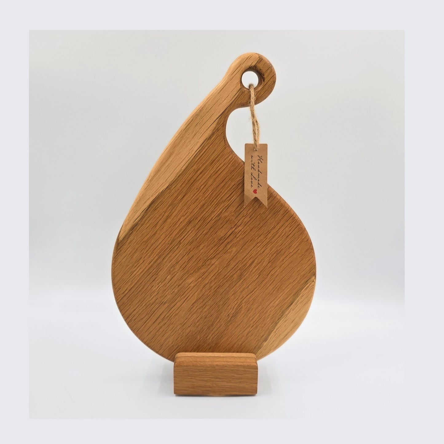 Set of 2 - Solid Oak Chopping Board, Handmade Natural Oak Wooden Cutting Board - Father's Day Gift