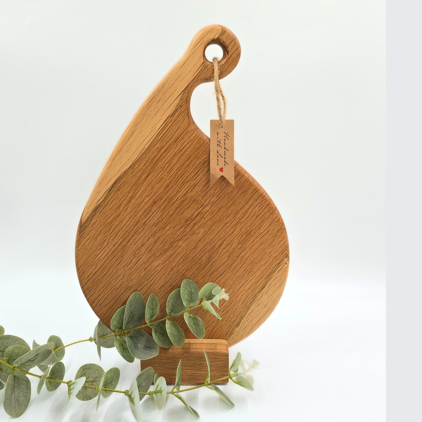 Set of 2 - Solid Oak Chopping Board, Handmade Natural Oak Wooden Cutting Board - Father's Day Gift