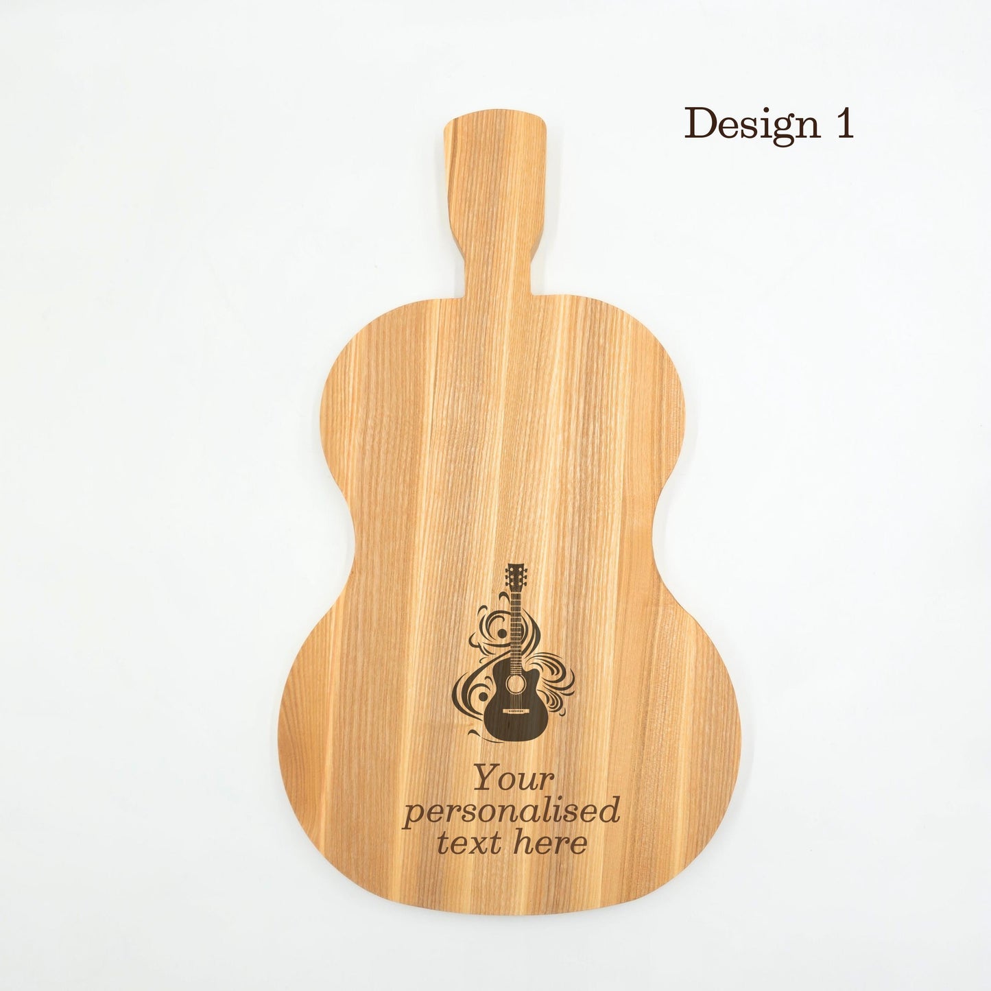 Personalised Guitar Wooden Serving Board Gift for Music Lovers
