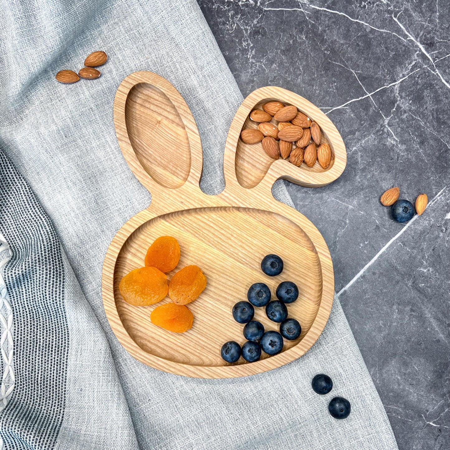 Personalised Bunny Shaped Wooden Plate