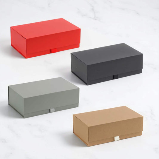 Magnetic Gift Box With Lid, Anniversary Gift Box, Birthday Gift Box, Deep Gift Box With Ribbon, Wedding Gift Box, Flat Packed