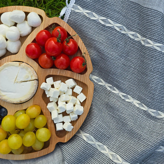 Personalised Serving Platter Flower Shaped Wooden Serving Platter