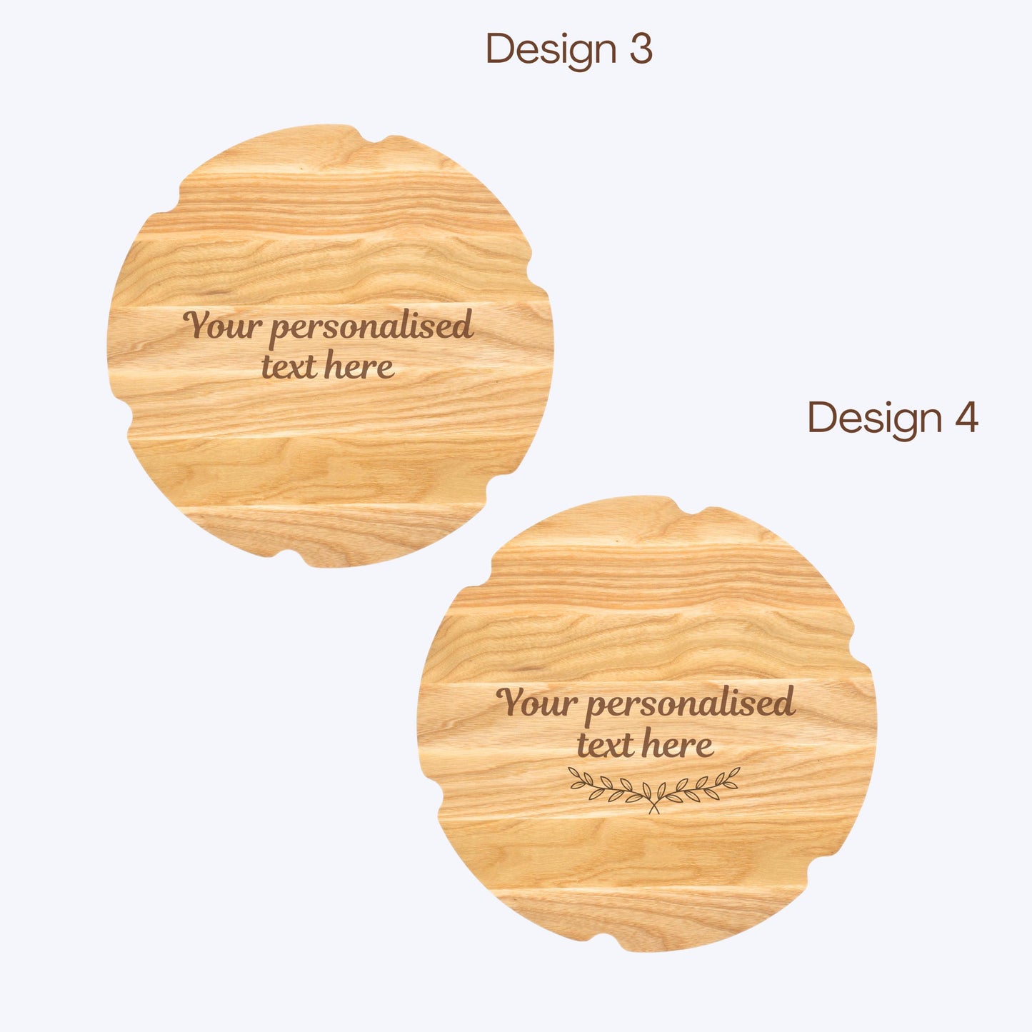 Personalised Serving Platter Flower Shaped Wooden Serving Platter