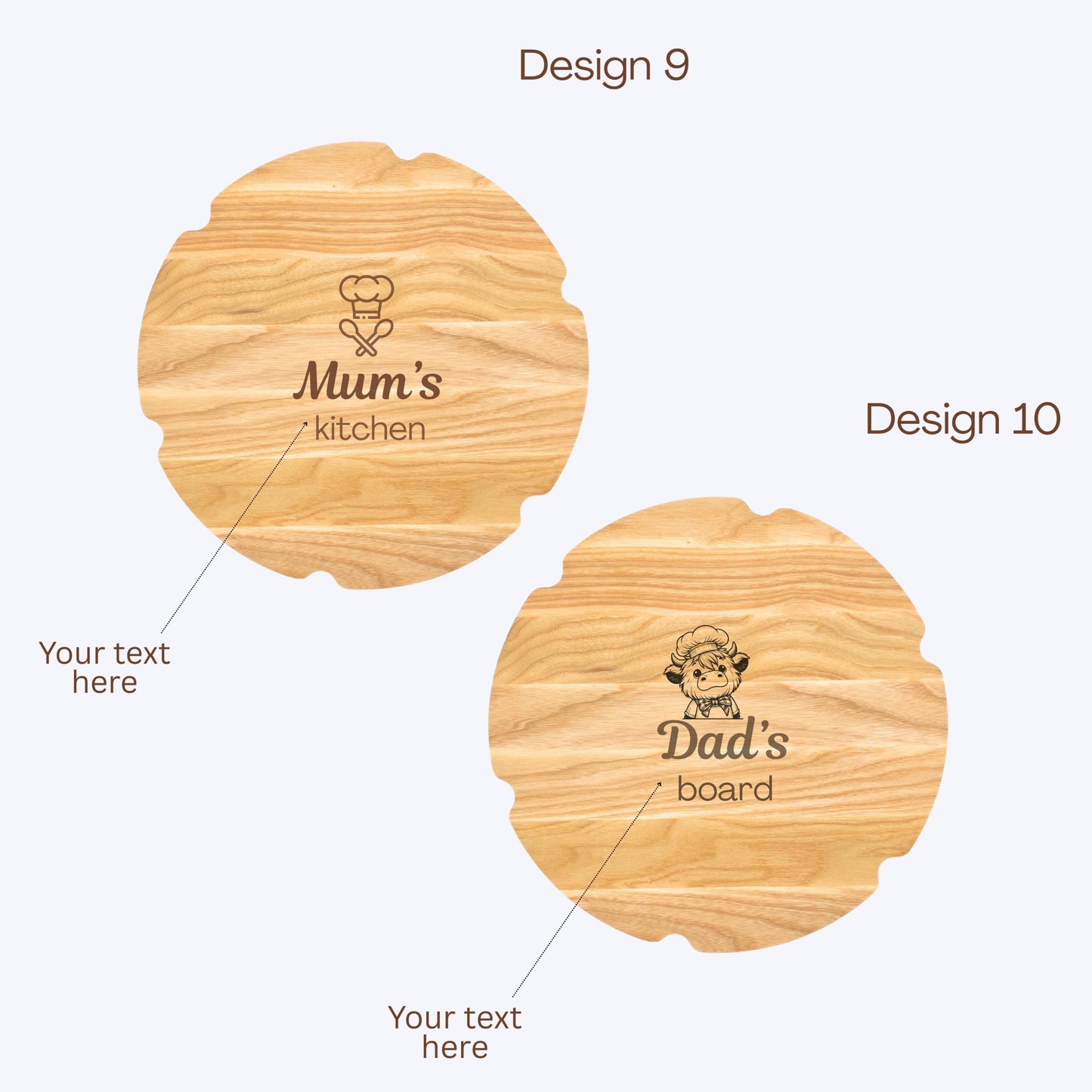 Personalised Serving Platter Flower Shaped Wooden Serving Platter