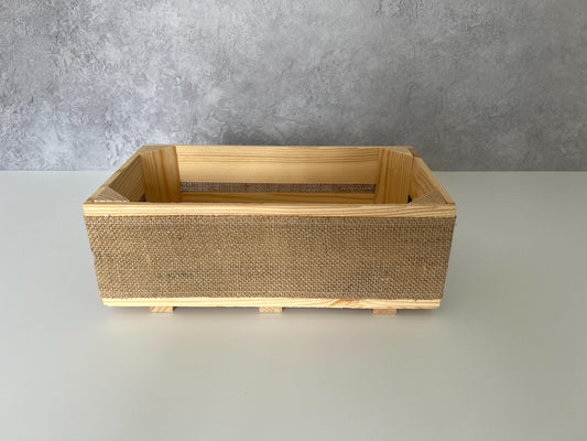 Empty Make Your Own Wooden Crate Hamper Gift Box Basket DIY Kit - Wedding, Housewarming, Anniversary, Mothers Day, Gift Set, 30x15x11cm
