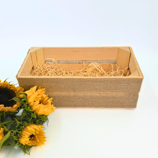 Wooden Gift Crate Box Decorative Hamper Basket for Gifts