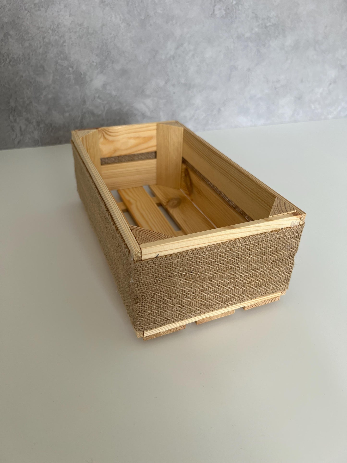 Empty Make Your Own Wooden Crate Hamper Gift Box Basket DIY Kit - Wedding, Housewarming, Anniversary, Mothers Day, Gift Set, 30x15x11cm