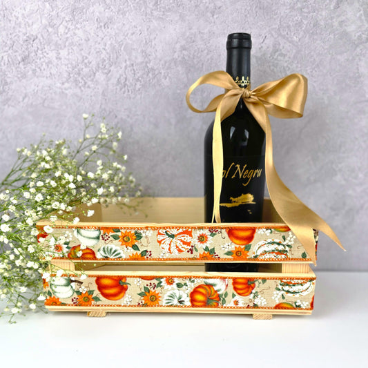 Pumpkin Wooden Crate Halloween Treat Box Autumn Gift Hamper Pumpkin Basket Fall Decor Hygge Gift Box 30 cm x 15 cm