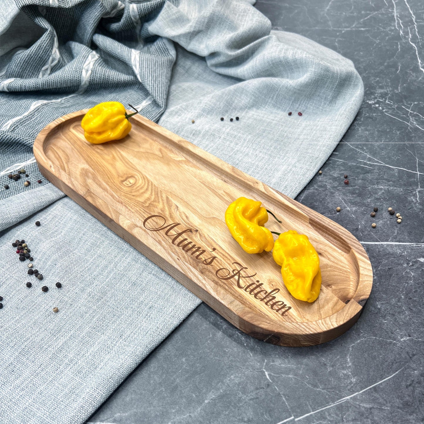 Personalised Table Centrepiece, Wooden Serving Board