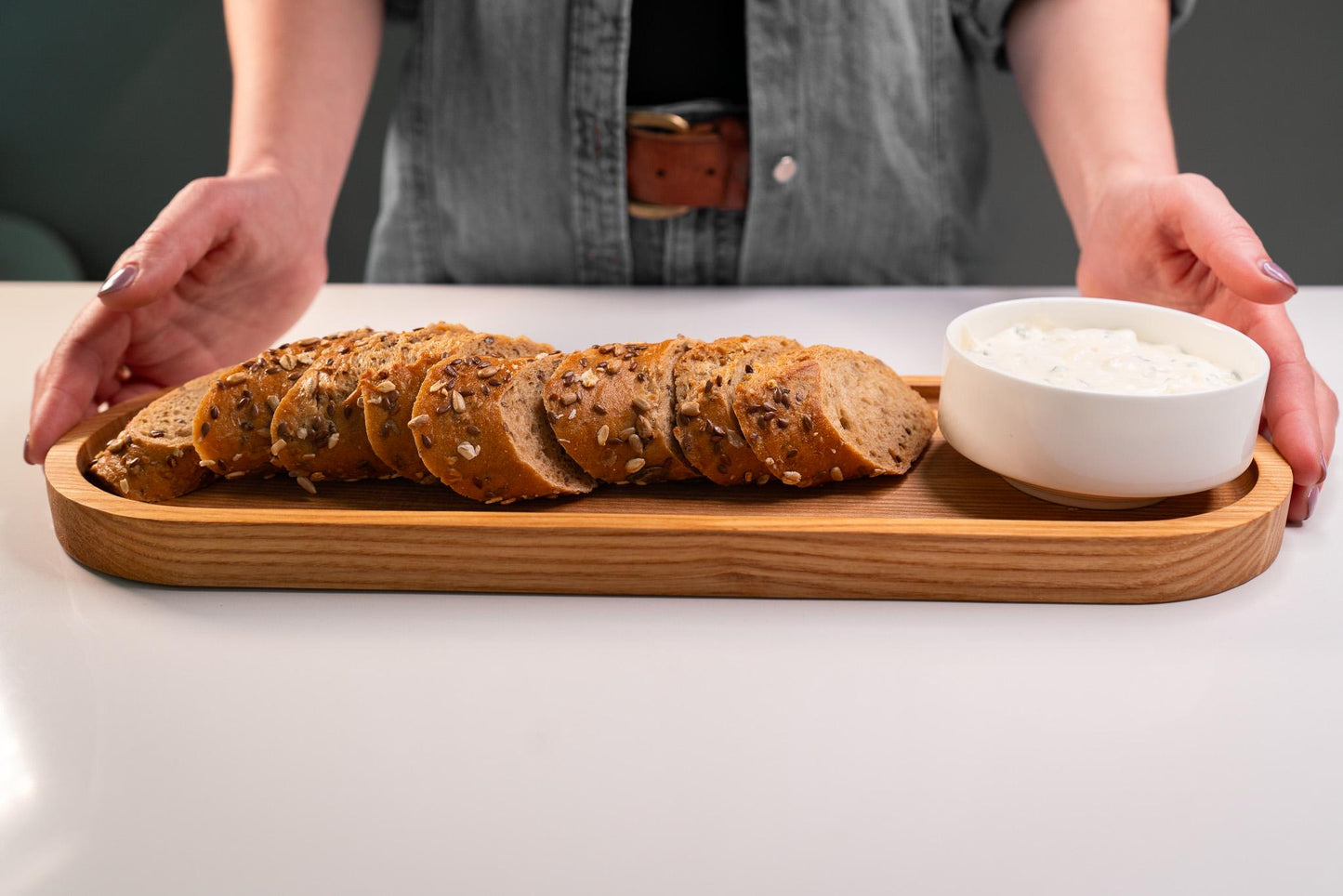 Personalised Table Centrepiece, Wooden Serving Board