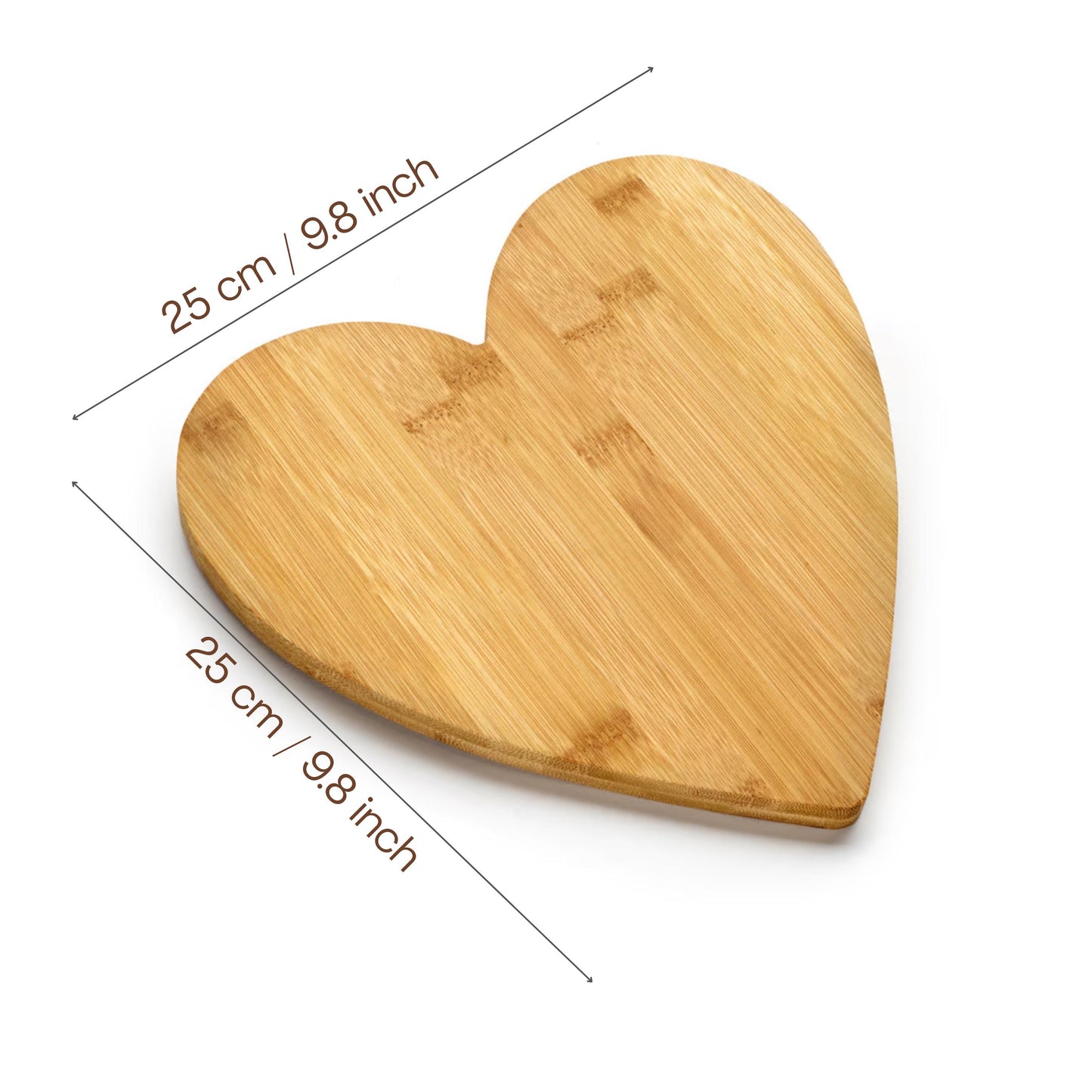 Personalised Heart-Shaped Wooden Serving Board