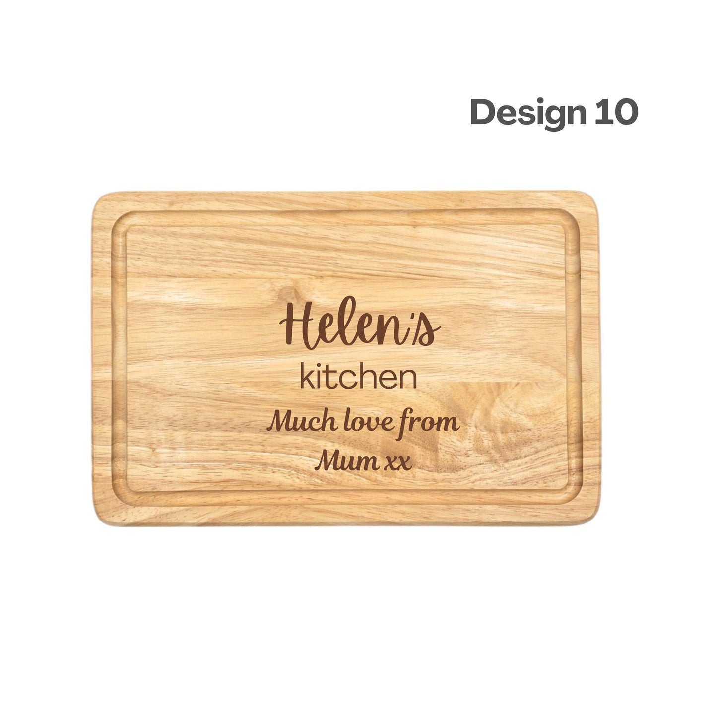 Personalised Gift Flowers Engraved Wooden Chopping Board