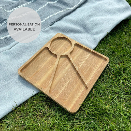 Square Personalised Wooden Charcuterie Platter