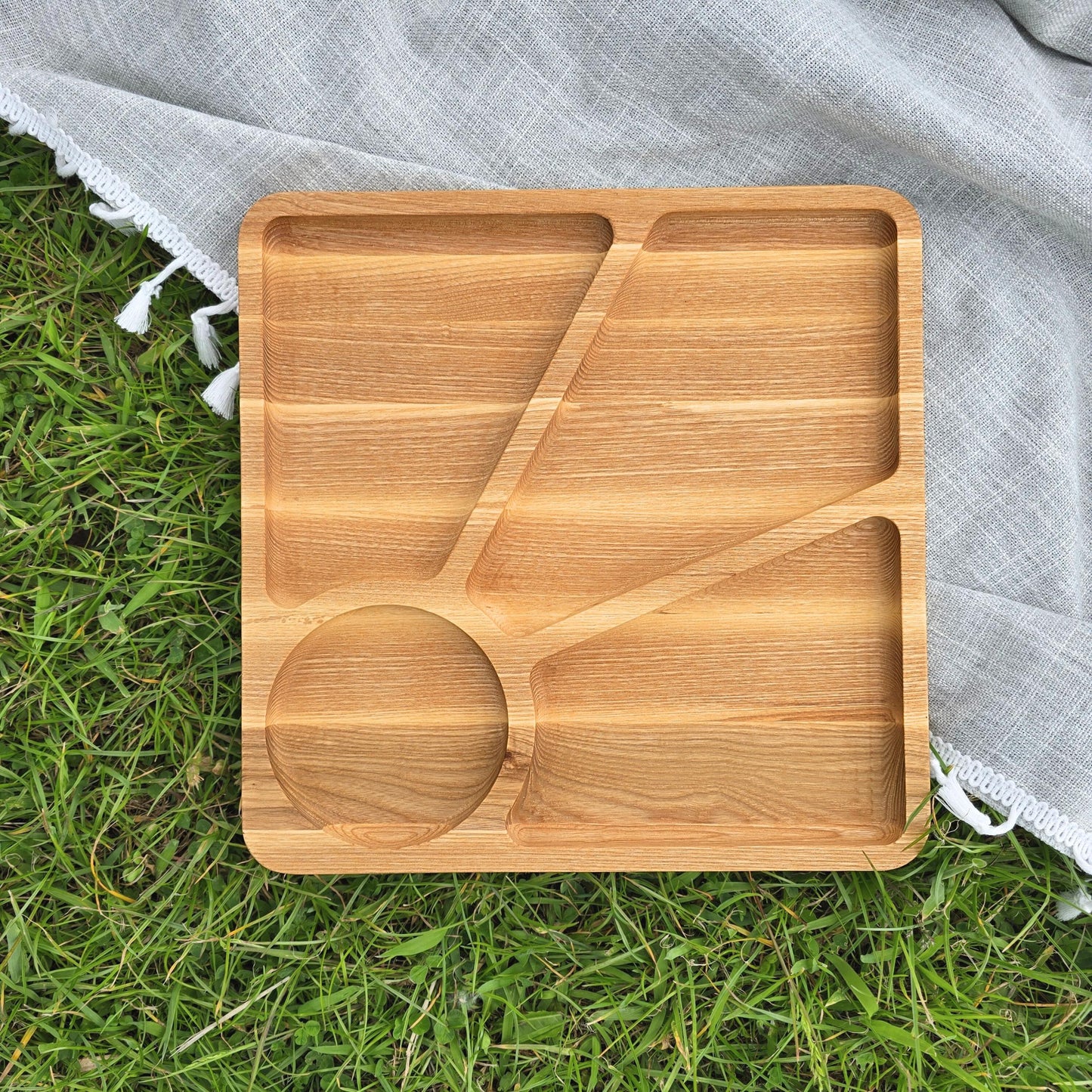 Square Personalised Wooden Charcuterie Platter