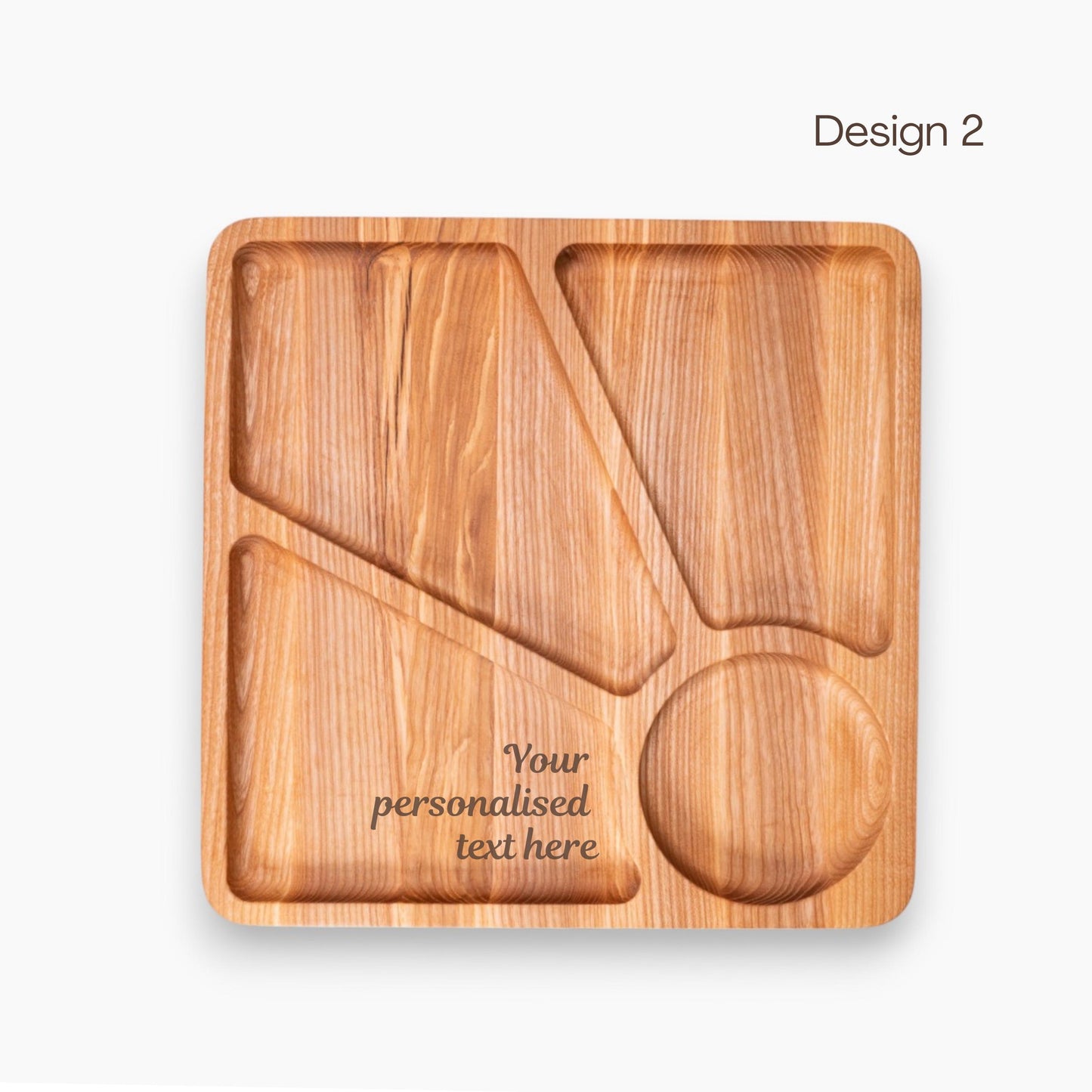 Square Personalised Wooden Charcuterie Platter