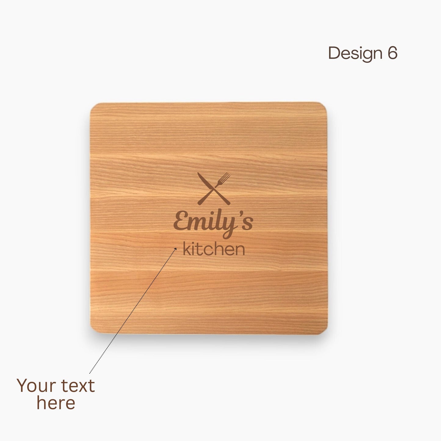 Square Personalised Wooden Charcuterie Platter