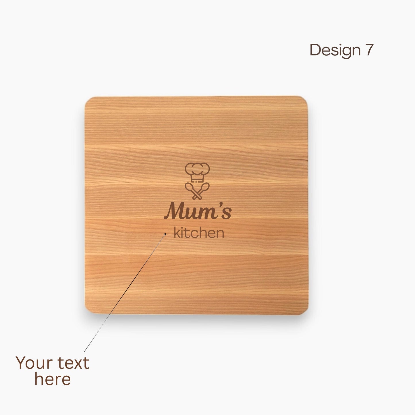 Square Personalised Wooden Charcuterie Platter