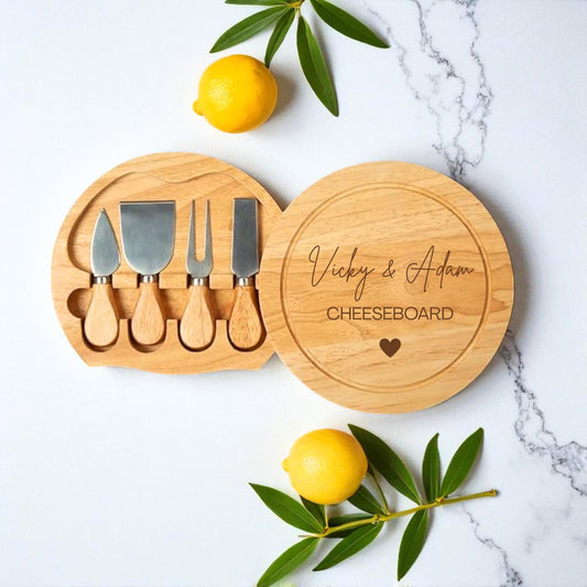 Personalised Cheese Board Set, Birthday Gift, Gift for Couples, Wedding Gift, New Home and Anniversary Gift