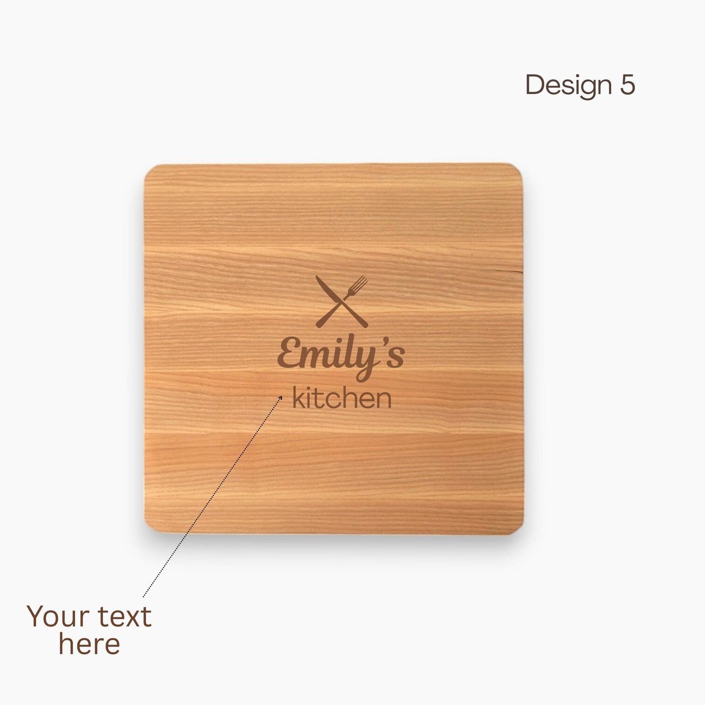 Personalised Wooden Square Snack Tray with Sections