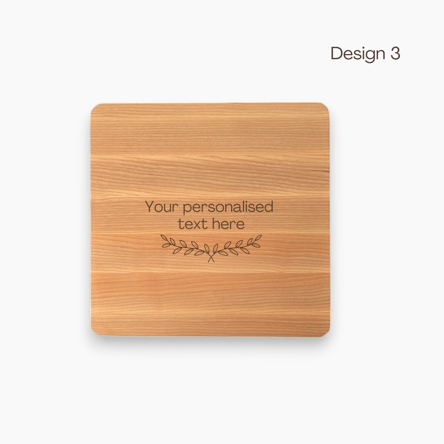 Personalised Wooden Square Snack Tray with Sections