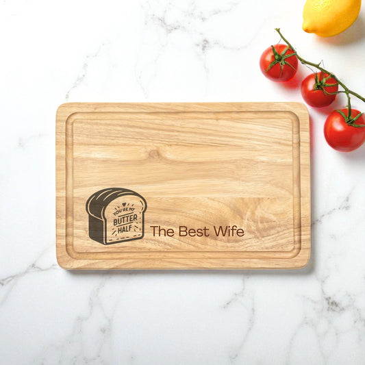 Personalised Chopping Board Gift for Wife, Husband, Partner
