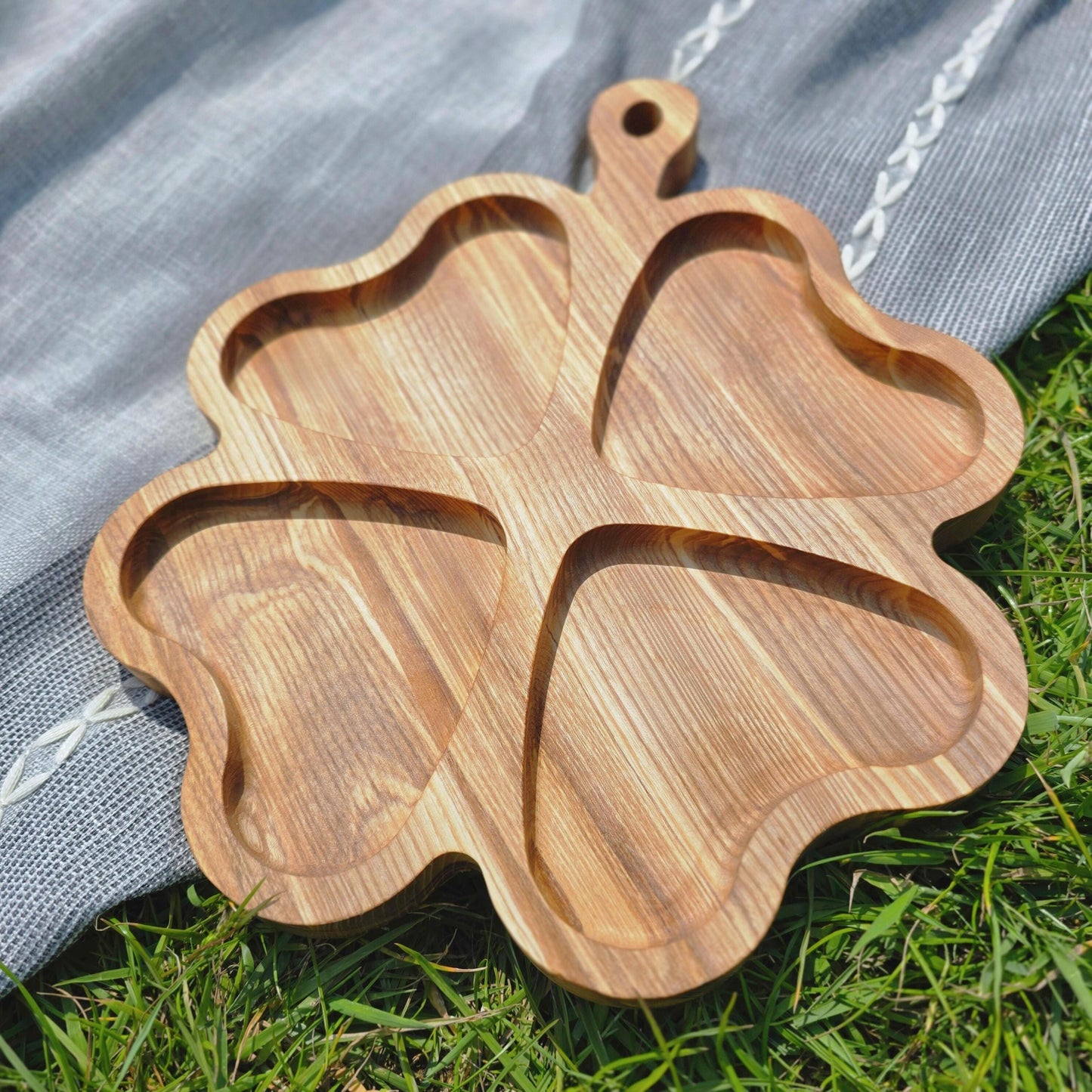 Personalised Four Leaf Clover Lucky Tray