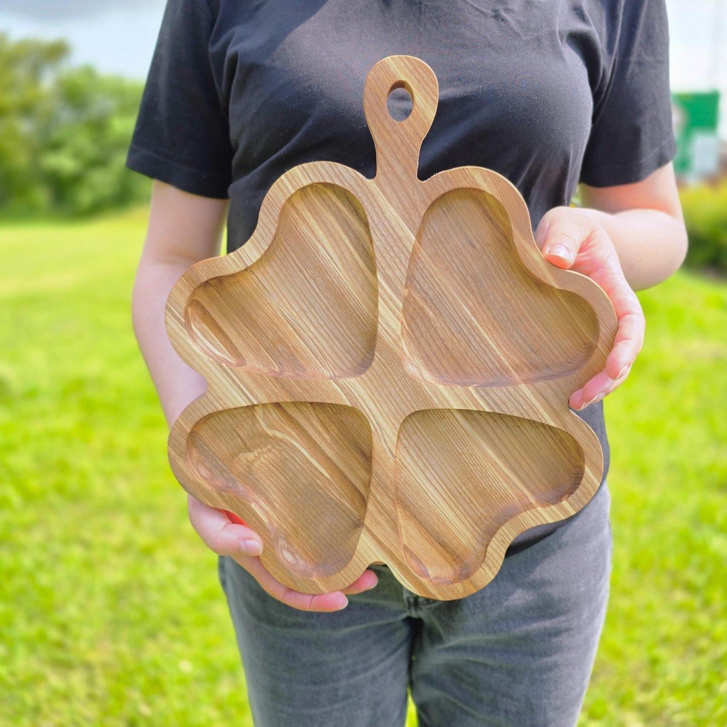 Personalised Four Leaf Clover Lucky Tray