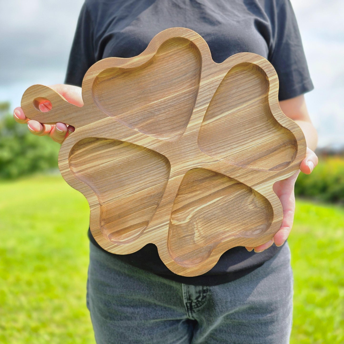 Personalised Four Leaf Clover Lucky Tray