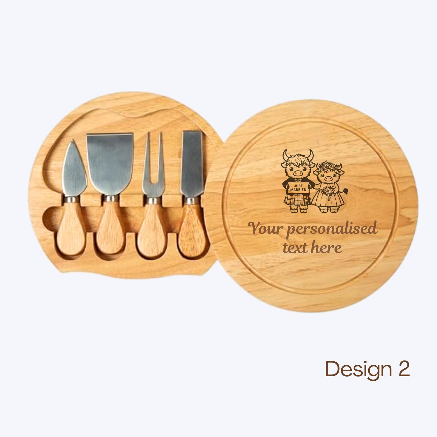 Personalised Cheeseboard Set Gift for Newlyweds