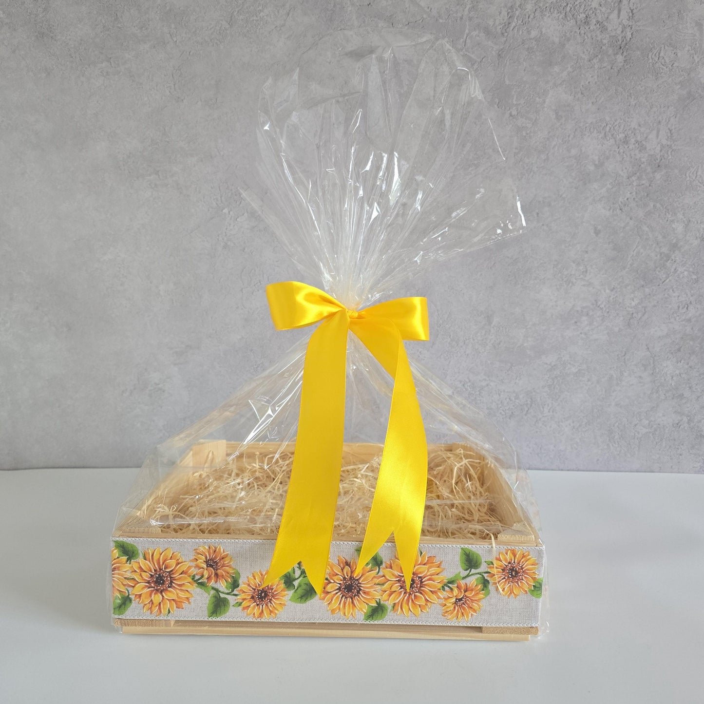 Empty Birthday Hamper – Make Your Own Hamper Kit  - Sunflowers - Wedding, Christmas, Valentine’s, Anniversary - Wine Basket - Gift Basket