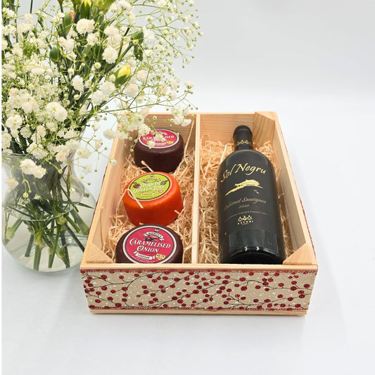 EMPTY Christmas Gift Hamper, Empty Wine Box, Make Your Own Hamper Kit, Gift Box Basket, DIY Kit