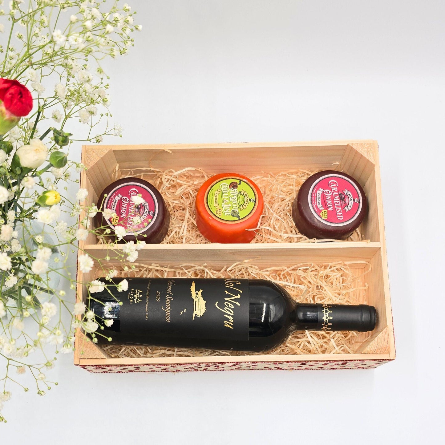 EMPTY Christmas Gift Hamper, Empty Wine Box, Make Your Own Hamper Kit, Gift Box Basket, DIY Kit